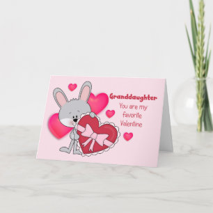 Granddaughter Bunny Favourite Valentine Holiday Card