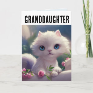 GRANDDAUGHTER CAT KITTEN BIRTHDAY Greeting Card