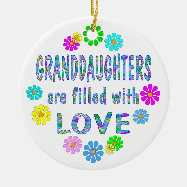 Granddaughter Ceramic Tree Decoration (Front)