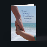 Granddaughter Child Birthday Holding Hands Beach Card<br><div class="desc">An adult and child are holding hands with the ocean visible in the background. Let your granddaughter know how much you love her. Perfect inspirational card for a child from the two of you!</div>