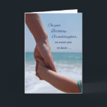 Granddaughter Child Birthday Holding Hands Beach Card<br><div class="desc">An adult and child are holding hands with the ocean visible in the background. Let your granddaughter know how much you love her. Perfect inspirational card for a child from the two of you!</div>