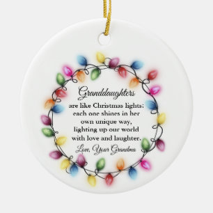 Granddaughter Christmas, Granddaughter 2025 Ceramic Tree Decoration
