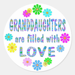 Granddaughter Classic Round Sticker