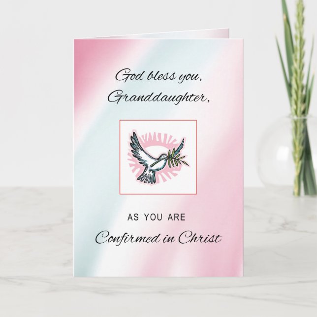 Granddaughter Confirmation Dove Card (Front)