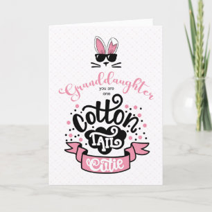 Granddaughter Cottontail Cutie Easter Holiday Card