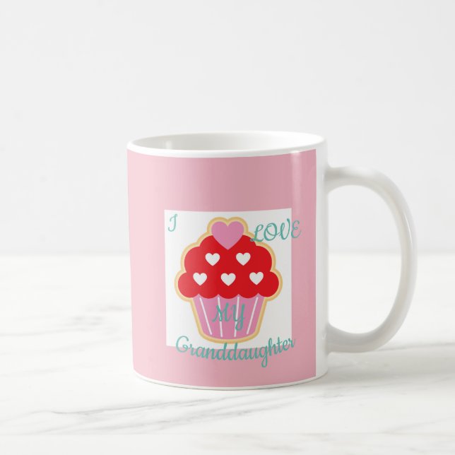 Granddaughter Cupcake Valentine Card Coffee Mug (Right)