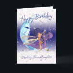 Granddaughter Cute Birthday card, purple dragon wi Card<br><div class="desc">Granddaughter Cute Birthday card,  purple dragon with fairy and moon</div>