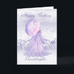 Granddaughter Cute Feminine Birthday Card<br><div class="desc">Granddaughter Cute Feminine Birthday Card</div>