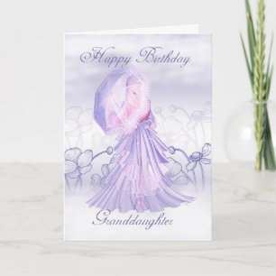 Granddaughter Cute Feminine Birthday Card