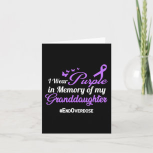 Granddaughter Drug Overdose Awareness Memory  Card