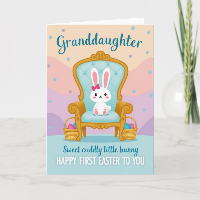 Granddaughter Easter Bunny Card (Front)
