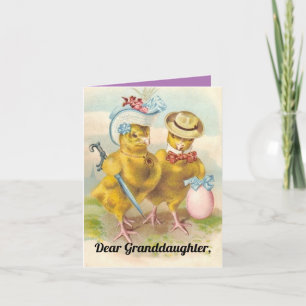 Granddaughter Easter Chicks Card