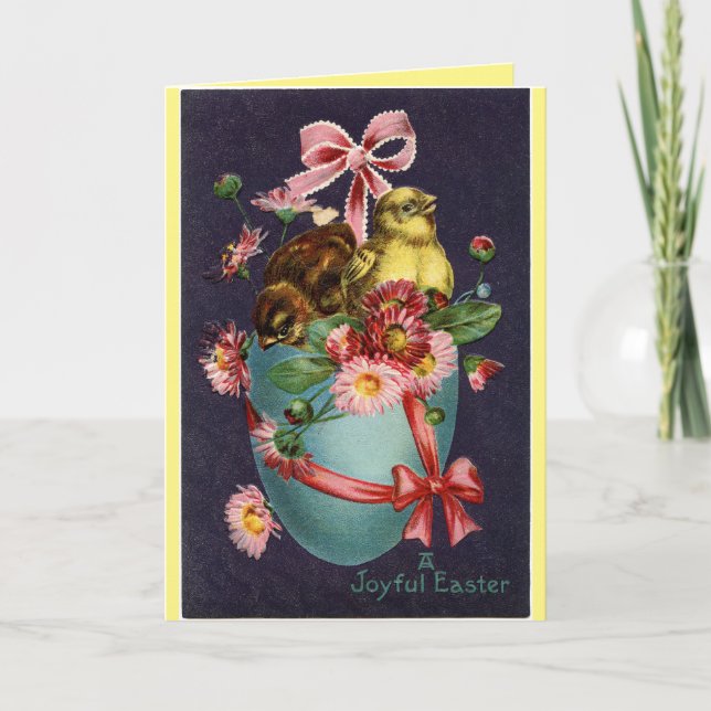 Granddaughter Easter Chicks In Egg Card (Front)