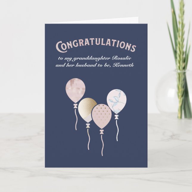 Granddaughter Engagement Congratulations Card (Front)