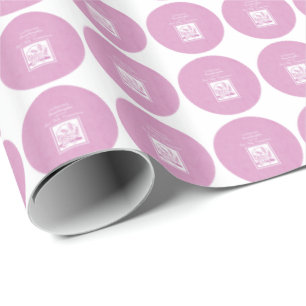 Granddaughter First Communion, Pink Wrapping Paper