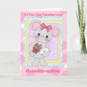 Granddaughter First Valentine's Day With Little Mo Holiday Card