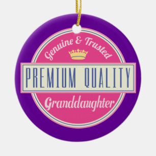 Granddaughter (Funny) Gift Ceramic Tree Decoration