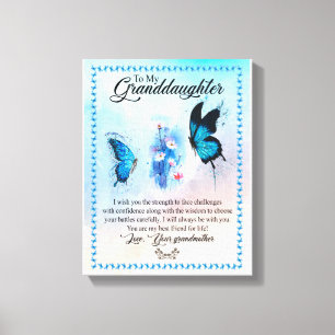 Granddaughter Gift   Love Grandmother Family Group Canvas Print