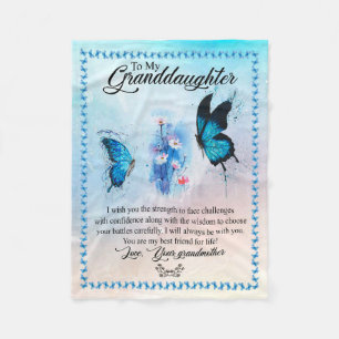 Granddaughter Gift Love Grandmother Family Group Fleece Blanket
