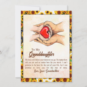 Granddaughter Gift   Love Grandmother Family Group Holiday Card