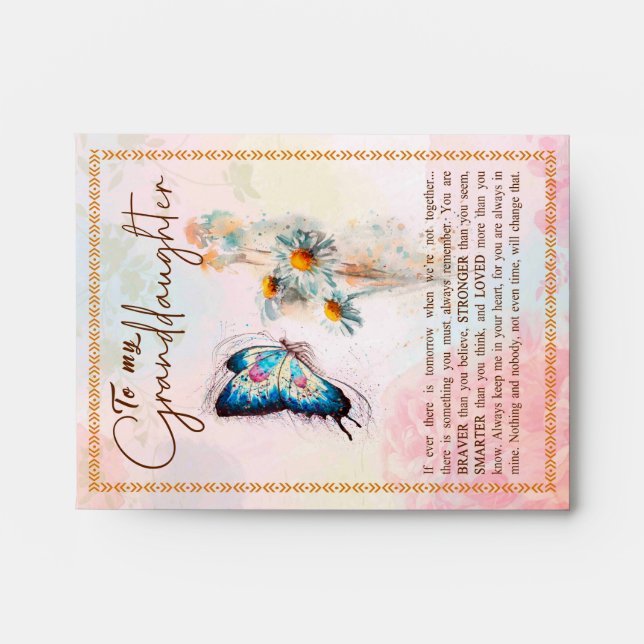 Granddaughter Gifts | From Grandpa Grandma Family Envelope (Front)