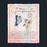 Granddaughter Gifts | From Grandpa Grandma Family Fleece Blanket<br><div class="desc">Granddaughter Gifts | Love From Grandma Grandpa Matching Family Group Butterfly Daisy Flowers Blanket</div>