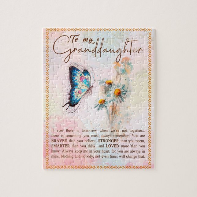 Granddaughter Gifts | From Grandpa Grandma Family Jigsaw Puzzle (Vertical)