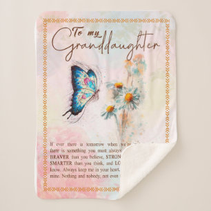 Granddaughter Gifts   From Grandpa Grandma Family Sherpa Blanket