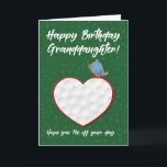 Granddaughter Golf Sports Heart Birthday Card<br><div class="desc">Tee up and take a swing at this card to the direction of your golf enthusiast granddaughter to greet her a happy birthday. Surely she will love this.</div>