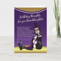 granddaughter gothic birthday card - birthday thou