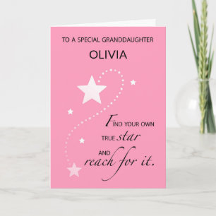 Granddaughter, Graduation Star Congratulations Card