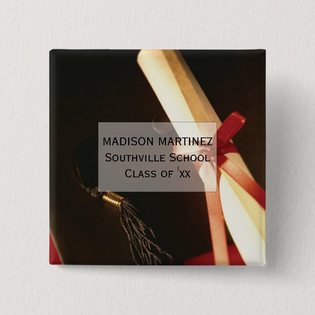 Granddaughter Graduation Wishes, Button (Front)