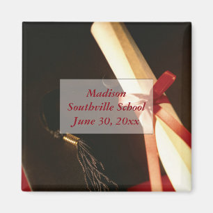 Granddaughter Graduation Wishes, Square Magnet