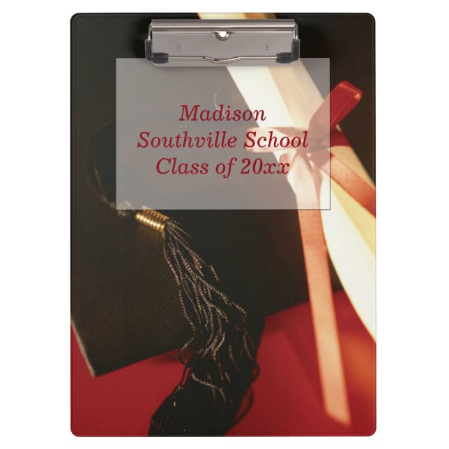 Granddaughter Graduation Wishes, Vertical Gift Clipboard (Front)