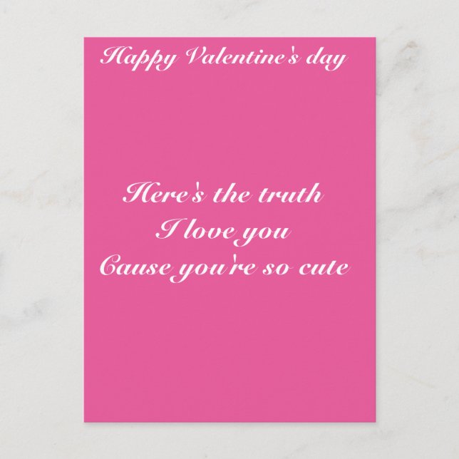 Granddaughter grandson valentine's day holiday postcard (Front)