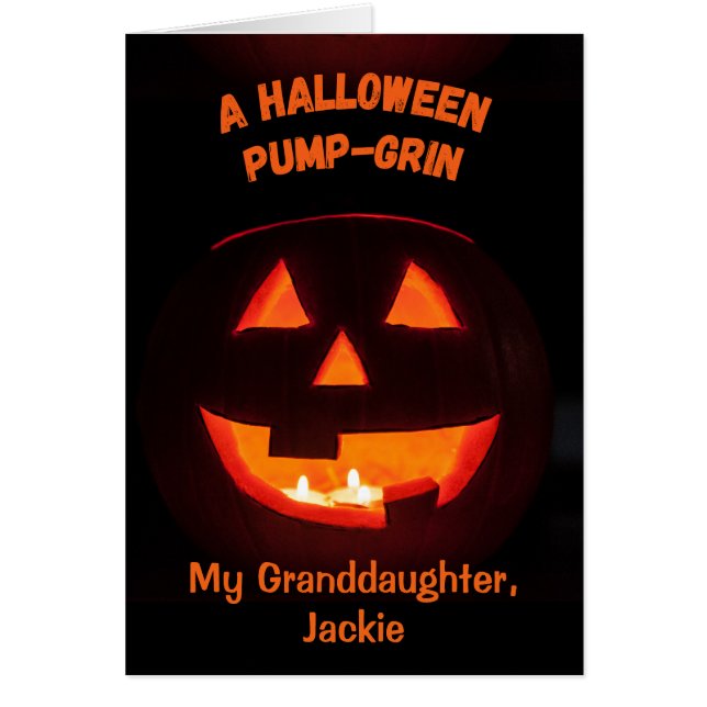 Granddaughter Halloween Cute Jack o' Lantern (Front)