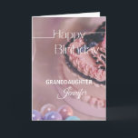 Granddaughter Happy Birthday Balloon Cake  Card<br><div class="desc">A beautiful happy birthday granddaughter card,  which you can easily personalise with her name.You can also personalise the birthday message inside the card if you would like.</div>