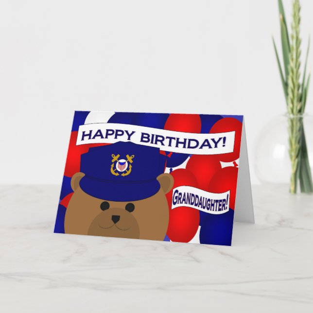 Granddaughter - Happy Birthday Coast Guardsman! Card (Front)