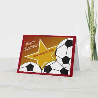 Granddaughter - Happy Birthday Soccer Fan Card