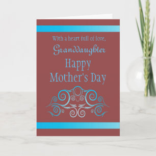 Granddaughter / Happy Mother's Day - Graphic Swirl Card