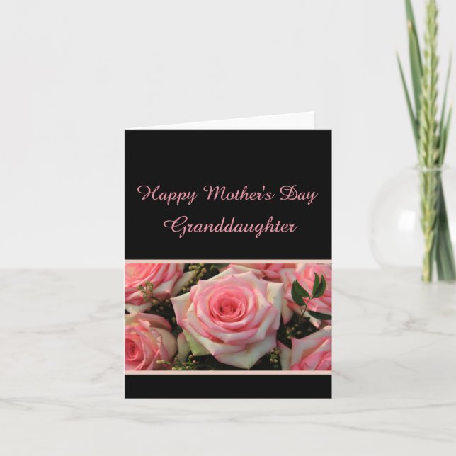 granddaughter  Happy Mother's Day rose card (Front)