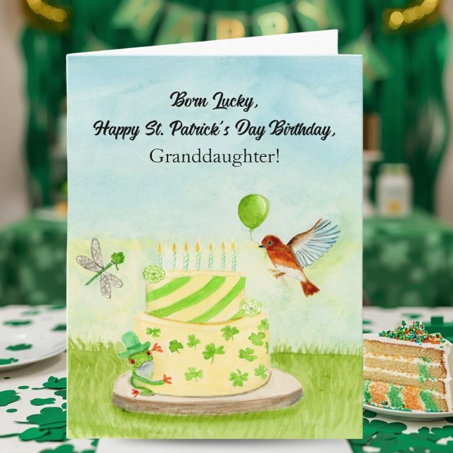 Granddaughter Happy St Patricks Day Birthday Card (Creator Uploaded)