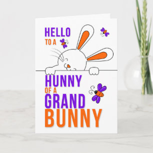 Granddaughter Hello to a Hunny of a Grand Bunny Card