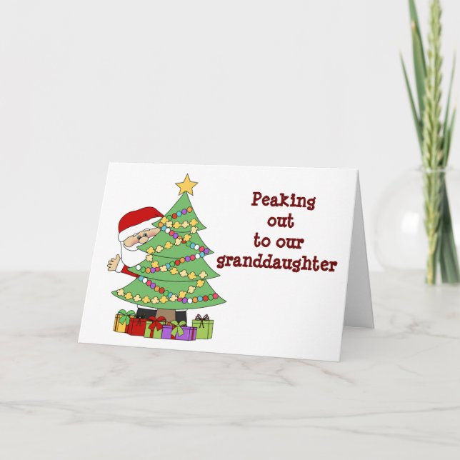 **GRANDDAUGHTER** HOPE THAT SANTA IS "GOOD TO YOU" CARD (Front)