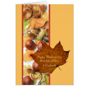 Granddaughter & Husband happy thanksgiving  maple