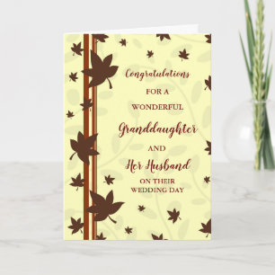 Granddaughter & Husband Wedding Congratulations Card