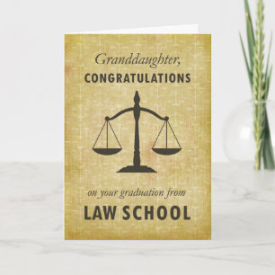 Granddaughter, Law School Graduation Congratulatio Card