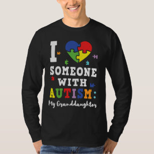 Granddaughter Love Heart Special Autism Awareness T-Shirt