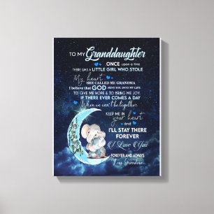Granddaughter Lovers   Letter To My Granddaughter Canvas Print