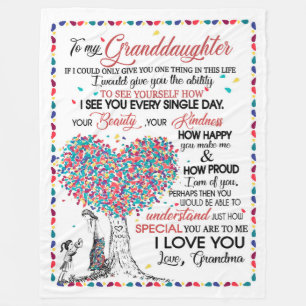 Granddaughter Lovers Letter To My Granddaughter Fleece Blanket